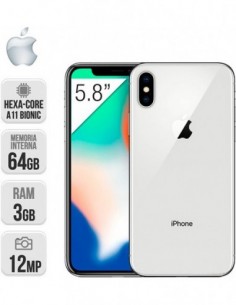 Apple : IPhone X 64GB Plata