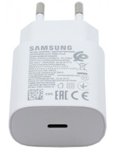 Samsung : Cargador de red EP-TA800EWE (Enganche Type-C) - blanco (bulk) 2