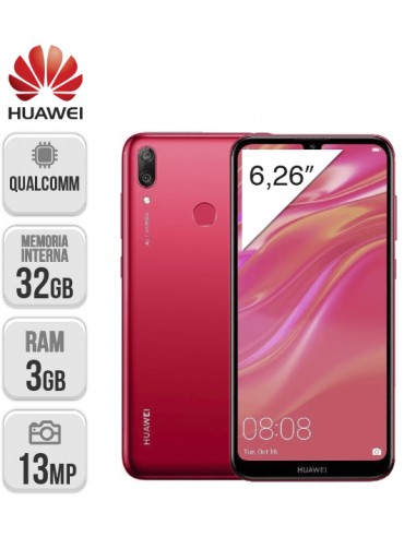 Huawei : Y7 2019 LTE 3/32GB DS Rojo
