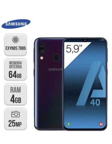 Samsung : A405 Galaxy A40 LTE 4/64GB Negro