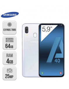 Samsung : A405 Galaxy A40 LTE 4/64GB Blanco