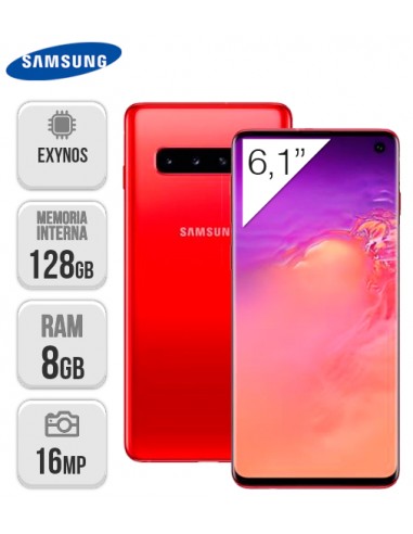 Samsung : G973 Galaxy S10 8/128GB Rojo
