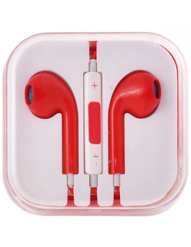 Auriculares manos libres compatible EarPods iPhone5 - rojo
