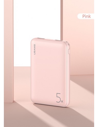 Usams : Batería externa PB47 Dual 5000 mAh - rosa (blíster)