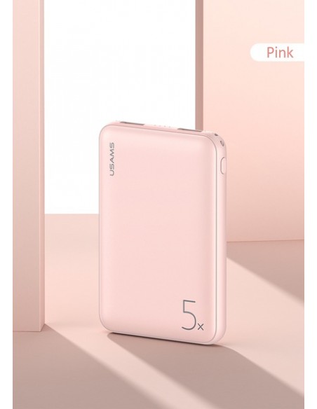Usams : Batería externa PB47 Dual 5000 mAh - rosa (blíster)