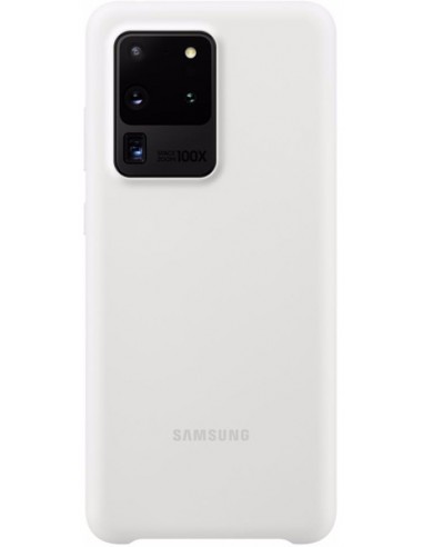 Samsung : Silicone Cover EF-PG988 - Galaxy S20 Ultra - blanco