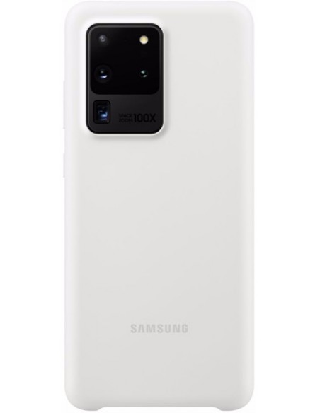 Samsung : Silicone Cover EF-PG988 - Galaxy S20 Ultra - blanco