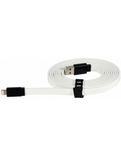 MFi : Cable de datos Lightning 2 metros Flat - blanco (homologado por Apple) (iPhone / iPad) (blíster) 2