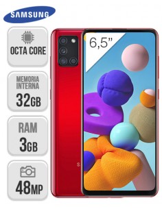 Samsung : A217 Galaxy A21s DS  3/32GB - Rojo