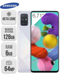 Samsung : A715 Galaxy A71 DS 6/128GB - Plata