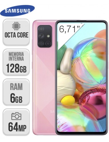 Samsung : A715 Galaxy A71 DS 6/128GB - Rosa