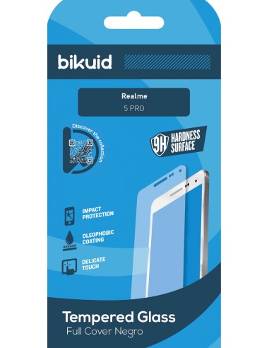 Bikuid : Screen Tempered Glass - Realme 5 Pro - (full cover negro)