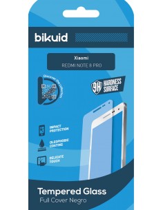 Bikuid : Full Screen Tempered Glass - Xiaomi Redmi Note 8 Pro - negro