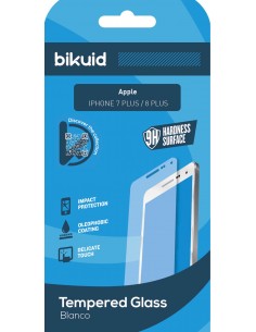 Bikuid : Full Screen Tempered Glass - Apple iPhone 7 Plus / 8 Plus - blanco