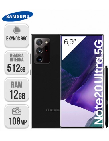 Samsung : N986 Galaxy Note 20 Ultra 5G 12/512GB - Negro Místico
