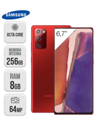 Samsung : N980 Galaxy Note 20 8/256GB - Rojo Místico