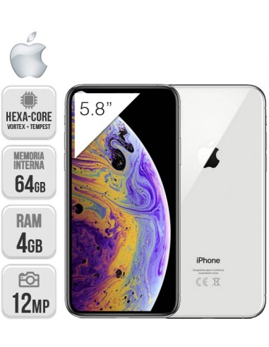 Apple : Iphone XS 64GB Plata
