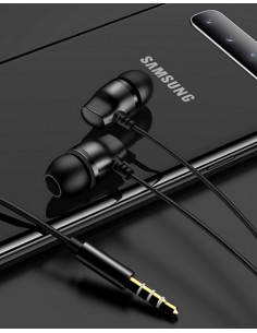 Usams : Manos libres con cable EP36 Metal - negro (blíster) 2