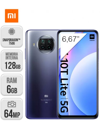 Xiaomi : Mi 10T Lite 5G 6/128GB - Azul Atlántico