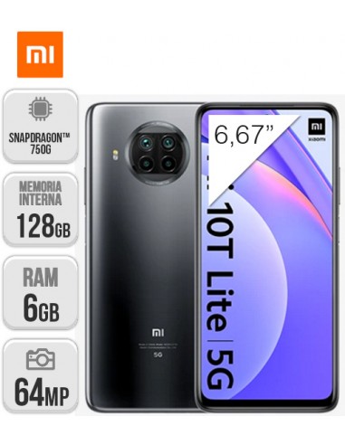 Xiaomi : Mi 10T Lite 5G 6/128GB - Gris Perla