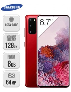Samsung : G985 Galaxy S20+ 8/128GB - rojo aura