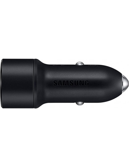 Samsung : Cargador de coche 2xUSB Fast Charge (microUSB / Type-C) - negro (blíster)
