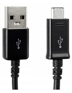 Samsung : Cable de datos EP-DG925 - negro (microUSB 1.2m) (bulk)