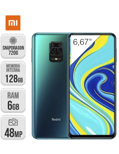 Xiaomi : Redmi Note 9S DS 6/128GB - Azul Aurora