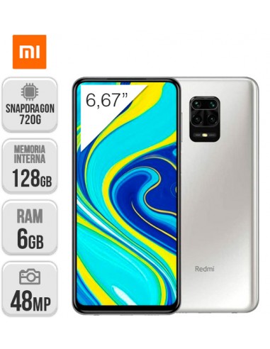 Xiaomi : Redmi Note 9S DS 6/128GB - Blanco Glaciar