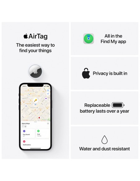 Apple : Localizador AirTag (paquete de 4) (blíster)