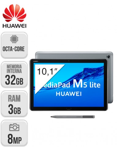 Huawei : MediaPad M5 Lite 10.1" LTE 3/32GB - Grey