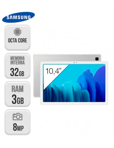 Samsung : Galaxy Tab A7 T505 Wifi+4G 3/32GB - Plata