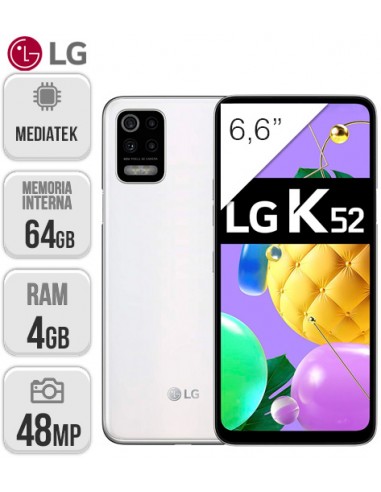 LG : K52 4/64GB - Blanco