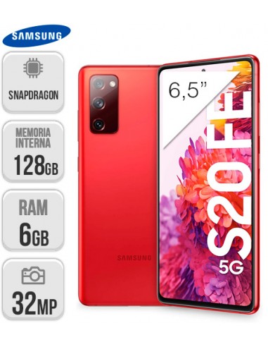 Samsung : Galaxy S20 FE G781 5G 6/128GB - Rojo