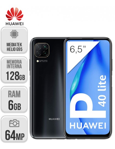 Huawei : P40 Lite 6/128GB - negro