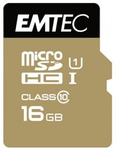 Emtec : microSD 16GB Clase 10 con adaptador (blíster)