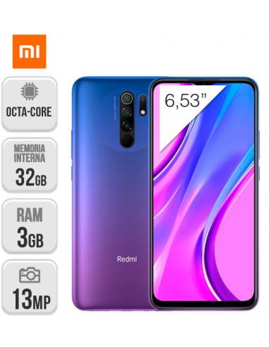 Xiaomi : Redmi 9 DS 3/32GB - Morado Ocaso