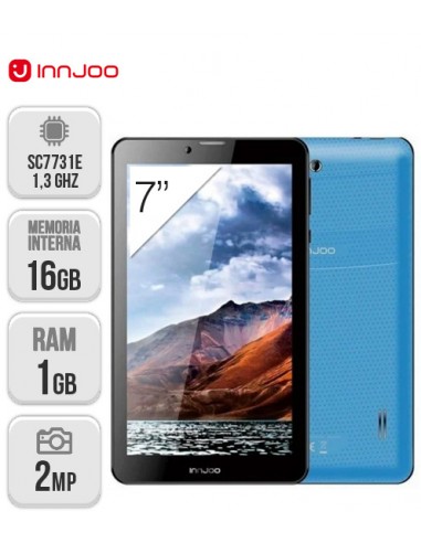 Innjoo : Tablet F704 7" 3G 1/16GB - Azul