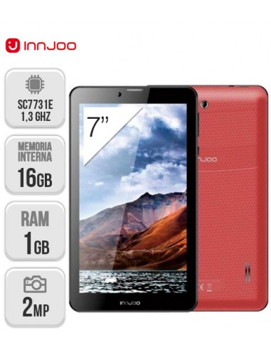 Innjoo : Tablet F704 7" 3G 1/16GB - Rojo