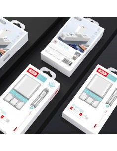 XO : Cargador de red 18W PD 3A Fast Charge (1xUSB-C + 1xUSB-A + cable Type-C) - blanco (blíster) 2