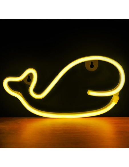 Lámpara de neón - Ballena