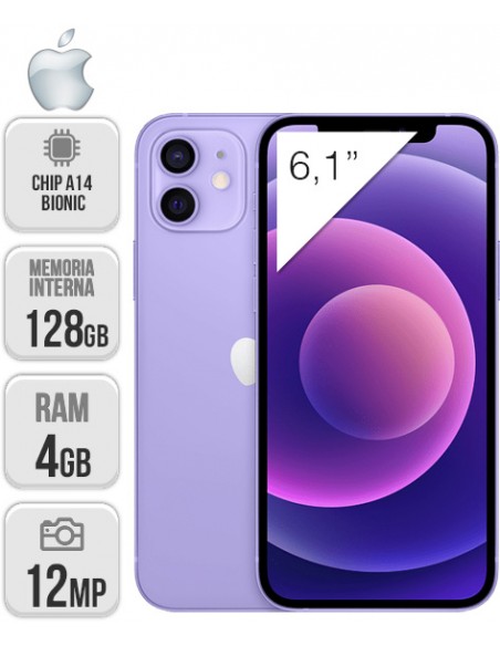 Apple : iPhone 12 128GB - Violeta