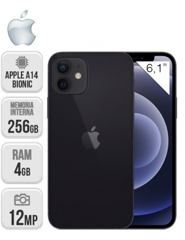 Apple : iPhone 12 256GB - Negro