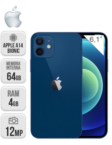 Apple : iPhone 12 64GB - Azul