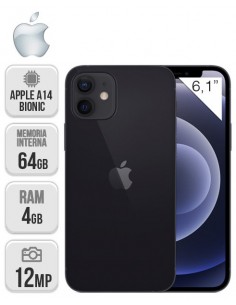 Apple : iPhone 12 64GB - Negro