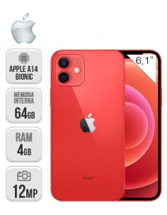 Apple : iPhone 12 64GB - Rojo