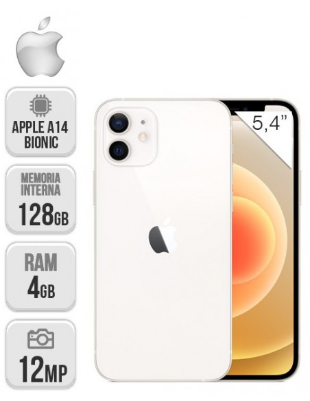 Apple : iPhone 12 mini 128GB - Blanco