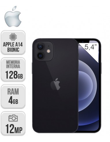 Apple : iPhone 12 mini 128GB - Negro