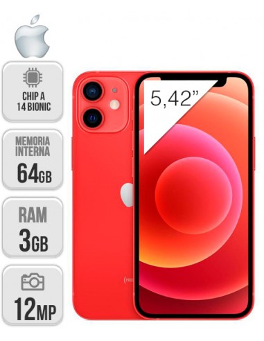 Apple : iPhone 12 mini 64GB - Rojo