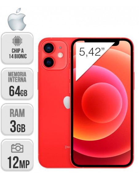 Apple : iPhone 12 mini 64GB - Rojo